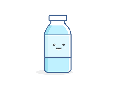Smily milk bottle cute illustration mike bottle smily face