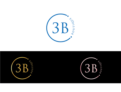 3B Boutique Logo Design design graphic design illustration logo logo design typography vector