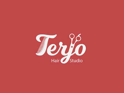 Terjo Logo hairstudio logodesign