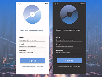 Sign up page dailyui sign up