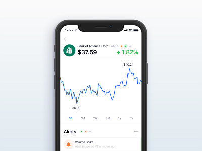 StockAlarm Alerts alarm crypto design price stock stocks ui ux