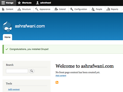 ashrafwani.com on Drupal blog drupal personal website website