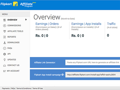 Affiliate Flipkart affiliate blog flipkart personal website website
