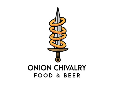 Onion Chivalry chivalry food illustration logo onion ring vector