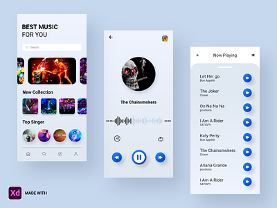 Music UI animation app ui ux vector