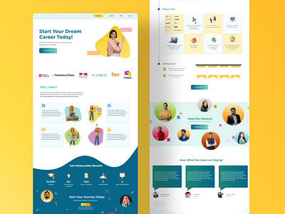 Landing Page For An Edu-tech Platform design desktop edutech illustration landing page minimal product design typography ui ux website