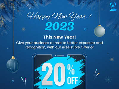 Happy New Year 2023 Sale branding design discount graphic design motion graphics newyear newyearoffer offer offer2023 sale