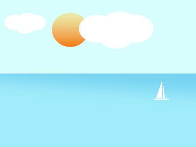 Daydream Concept clouds concept ocean sailboat scene sun