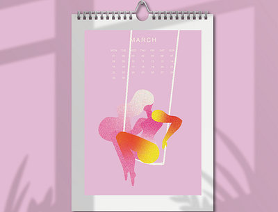 Illustration calendar design illustration minimalism vector illustration