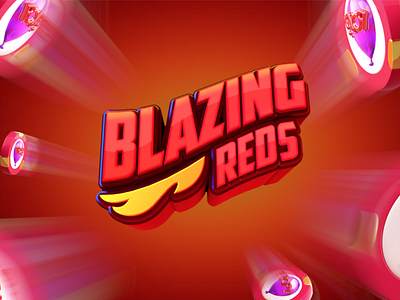 Blazing Reds! branding game game art game design game ui logo pop slots red slot sports branding sports logo tournament ui ux