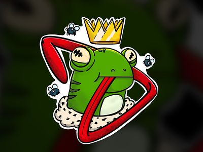 The Frog Prince catch me if you can creature crown fly frog green prince princess smelly sticker swamp tiedup toad tounge