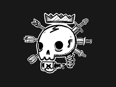Heavy Lies the crown backstabbed crown dd dm dungen master executed execution king leader master monarch poisioned rule ruler sticker