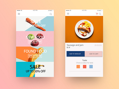 My First Shot debut dribbble first shot food ui ux