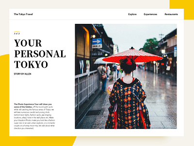 The Tokyo Travel app branding design poster ui web