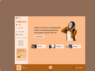 Music Desktop Application branding graphic design logo ui