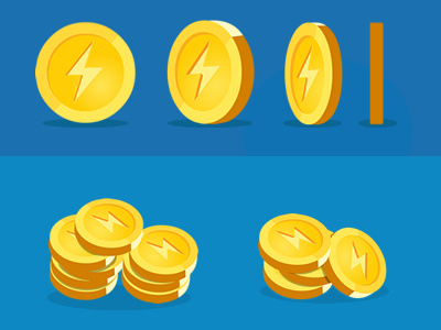 Coins coins flash illustration money