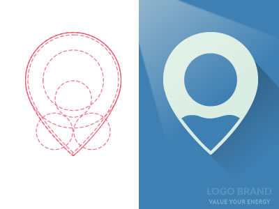 Logo Pin geolocation graphic illustration pin pin game ui