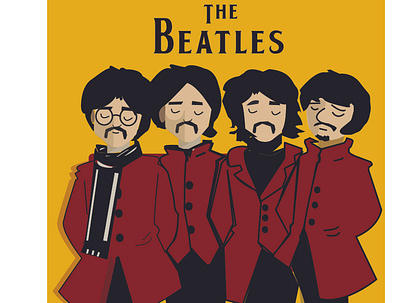 The beatles design flat illustration