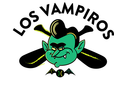 los vampiros animation design illustration logo vector