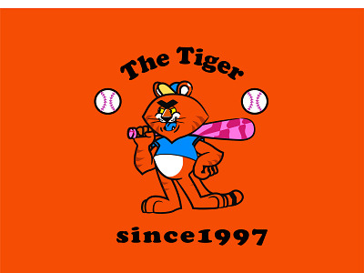 The Tiger animation design illustration vector