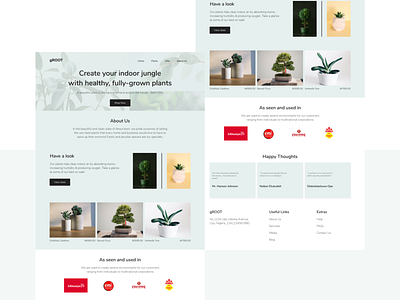Plant Shop Landing Page plant shop ui design visual design