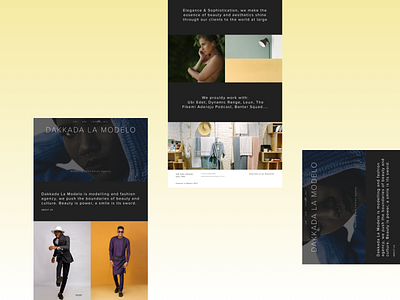 Modelling and Fashion Agency Landing Page fashion agency modelling agency ui design visual design