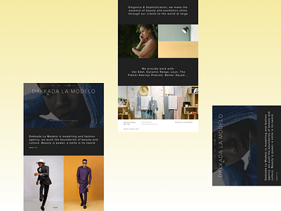 Modelling and Fashion Agency Landing Page