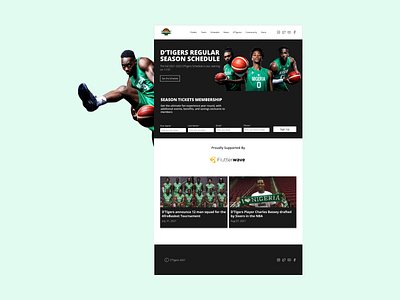 Nigerian Basketball Team Landing Page