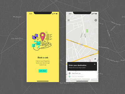 Cab Driving App UI