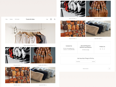 Fashion Store Landing Page landing page ui ui design visual design