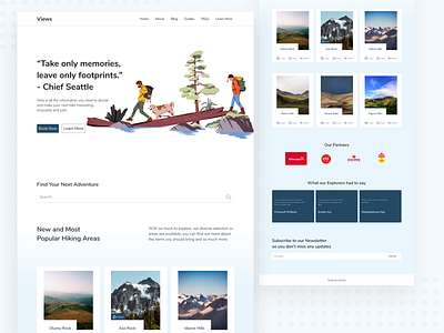 Hiking Landing Page landing page ui ui design visual design