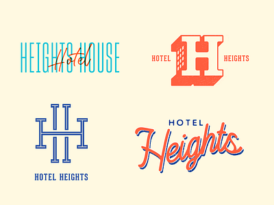Hotel Heights Logo brand branding design identity lettering logo logos logotype type typography