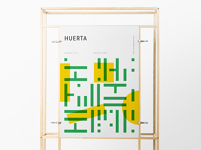 Huerta Rebranding brand design geometic identity logo poster simplicity type typography