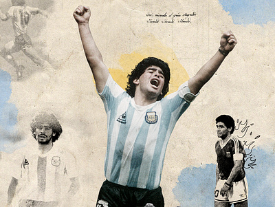 The ball always at number 10 animation argentina identity illustration lettering maradona messi reel type typography video