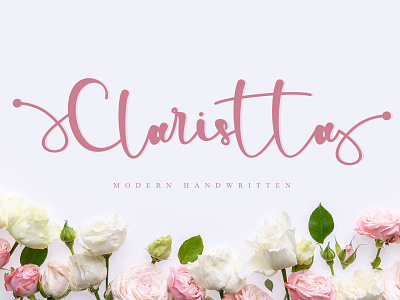 Claristta calligraphy cute design elegant fashion festive graphic handwritten invitation love script stylish sweet wedding
