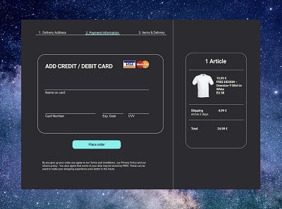 Daily UI Day 2: Credit card payment clean dailyui dailyui 002 dailyuichallenge design ui