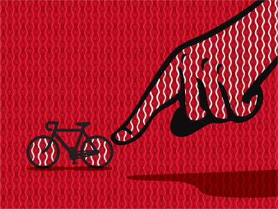 Bike Reel Filmfest bike illustration pattern