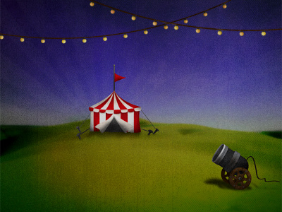 Circus illustration whimsical
