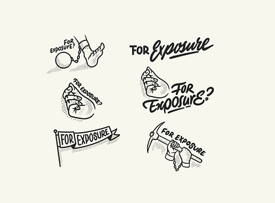 For exposure? illustration lettering stickers typography