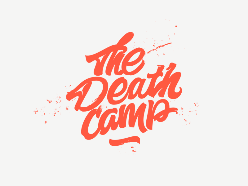 The Death Camp process animation calligraphy font lettering logotype pencil process sketch type typography vector