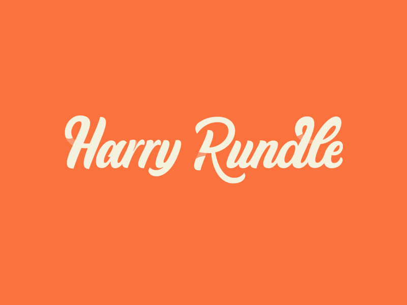 Harry Rundle logotype animation font lettering logotype process type typography vector