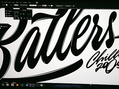 Ballers screen calligraphy lettering logotype screen typography