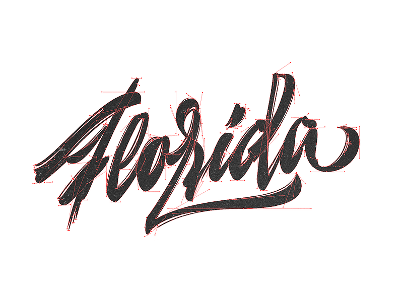 Florida anchors anchors beziers calligraphy lettering logotype typography
