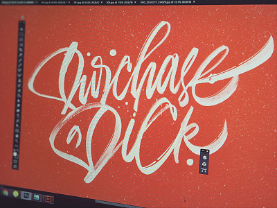 Purchase A Dick Screen calligraphy lettering process sketch