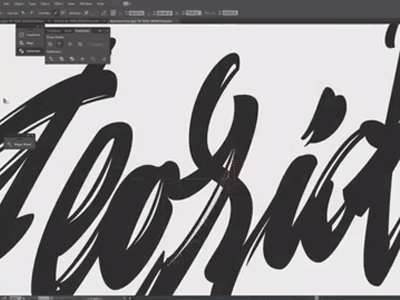 Florida Video process calligraphy lettering process sketch video