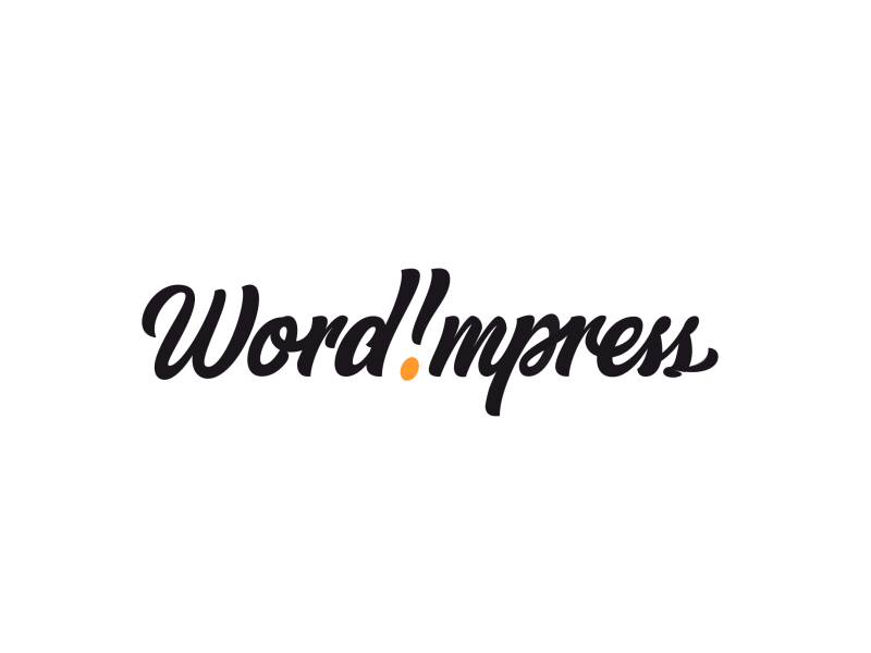 Word!mpress logotype animation calligraphy lettering logotype motion design