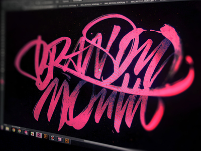 Brandy Mouth brush calligraphy lettering logotype