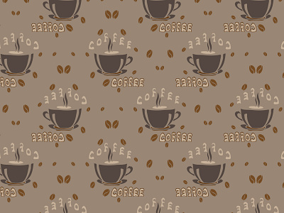 pattern coffe illustration typography