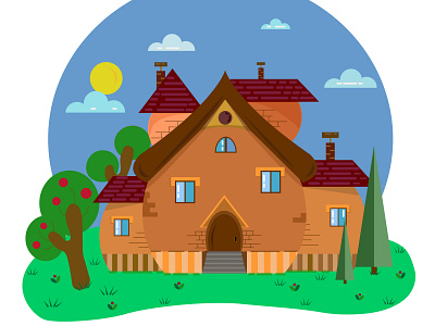 house illustration vector