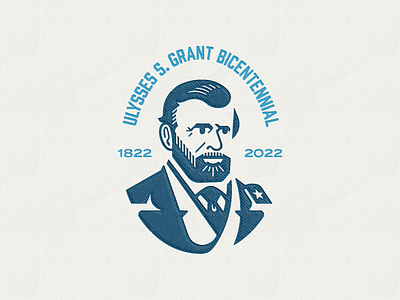 U.S. Grant Logo bicentennial civil war general geometric logo major portrait president ulysses s. grant war